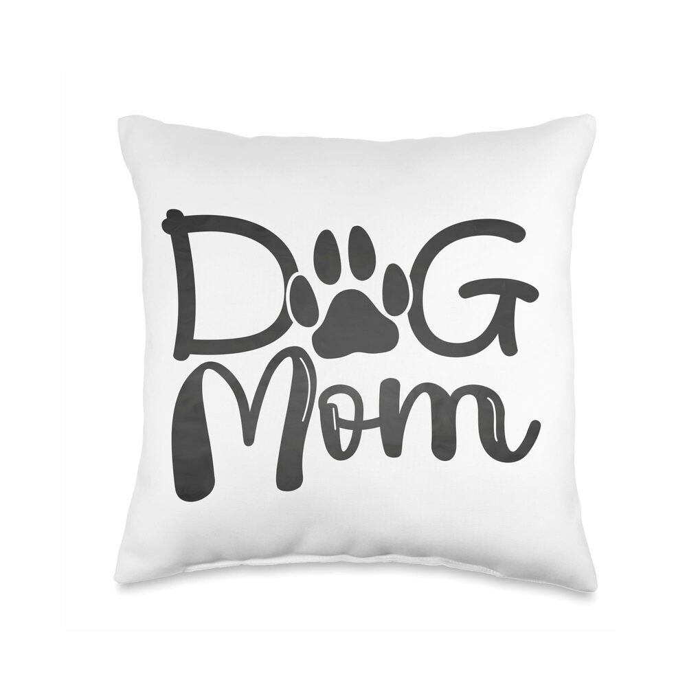 3910 Black Color mom paw Print Dogs Mother Owner pet Lover Throw Pillow